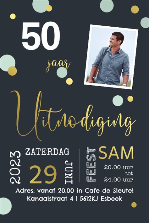 uitnodiging 50 jaar maken|Uitnodiging 50 jaar